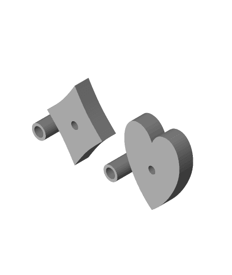 DRAWER KNOB HANDLES CARD SUIT 3d model