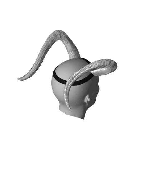 FANTASY WYLL COSPLAY HORNS BALDURS GATE 3 3d model