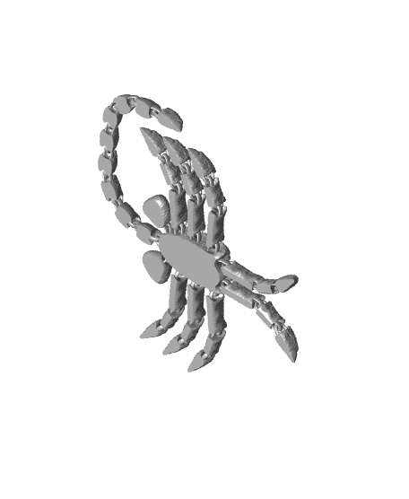 Articulated Facehugger - Flexi Fidget toy - print in place Higher Texture version 3d model