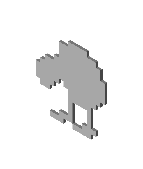 Pixelated Qbert 3d model