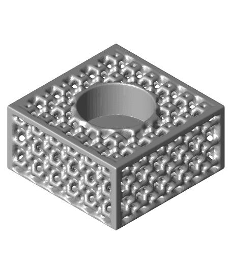 Truncated Octahedron Tealight Holder 3d model