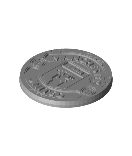 Convex Manchester United coaster or plaque 3d model