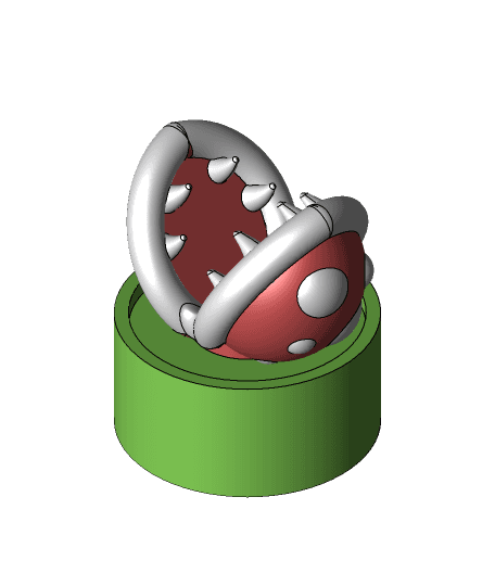 Mario Piranha Succulent or Plant Pot 3d model