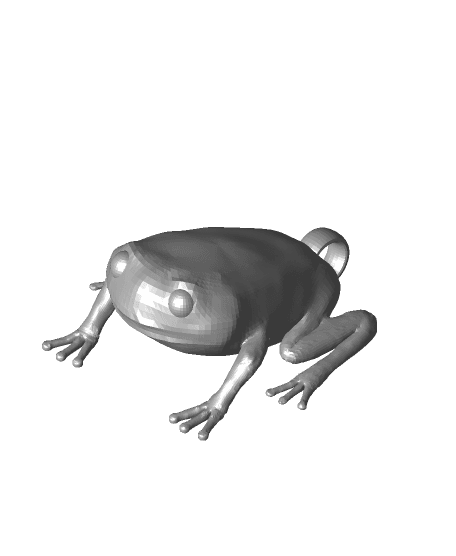 Green tree frog keychain 3d model