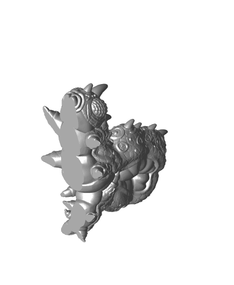 Figurine of Wondrous Power - Fluorite Caterpillar 3d model