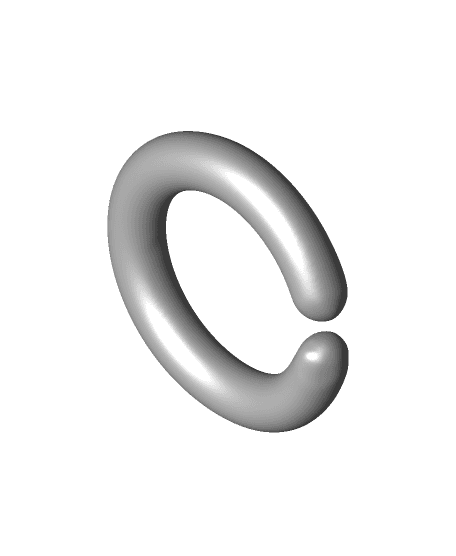 Fursuit hoop earring 3d model