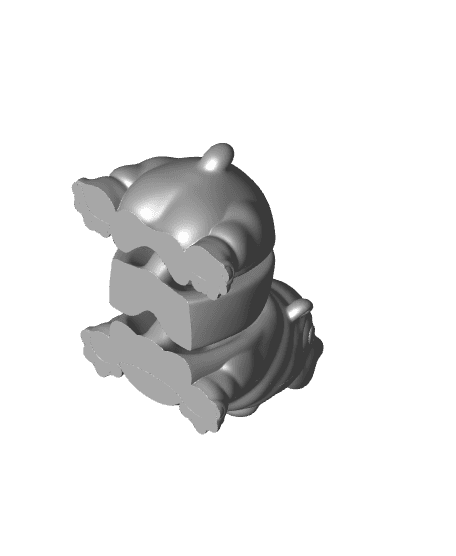 Flexi Baby Hippo Moo Deng 3d model