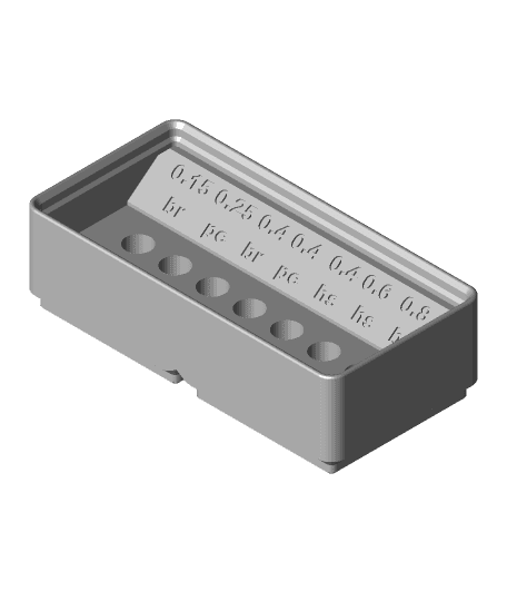 Gridfinity 7x Nozzle holder - E3d Nozzle Pro Pack.stl 3d model