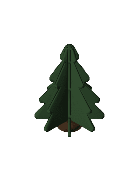 Solid Christmas Tree Slices 3d model