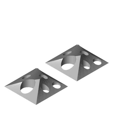 square deco earrings (3mf also bundled) 3d model