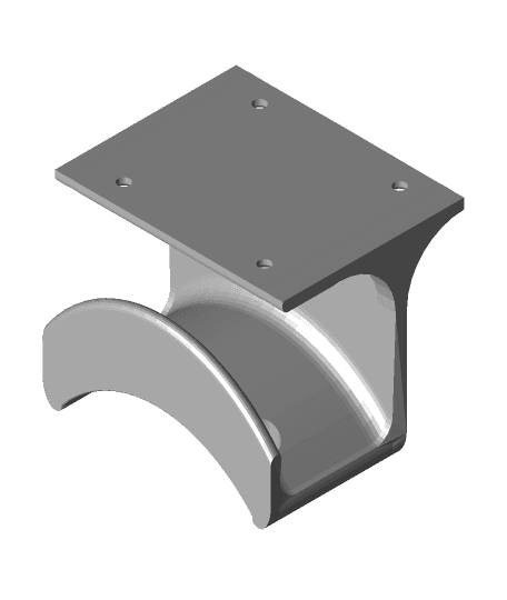 BackPack Hook Under Desk Reinforced 3d model