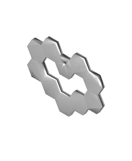 hex heart earring  3d model