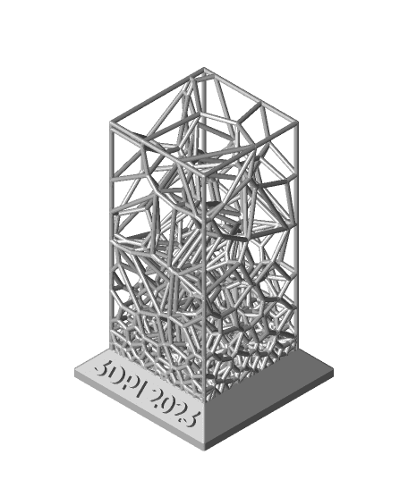 3D Voronoi Gradient Trophy 3d model