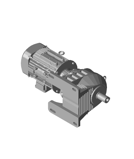 Gear Motor GV22110 - Foot mount 200.stl 3d model