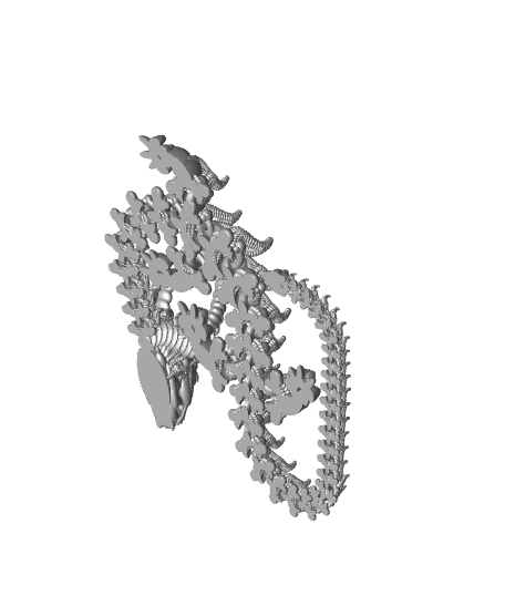 Shakaworld3D Curved Horned Dragon Release V3.stl 3d model