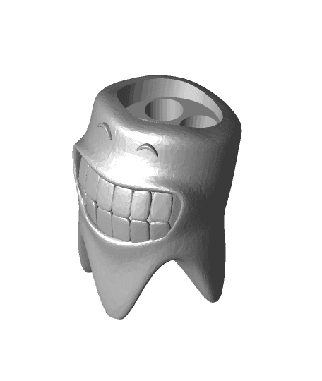 Smiling Toothbrush Holder 3d model