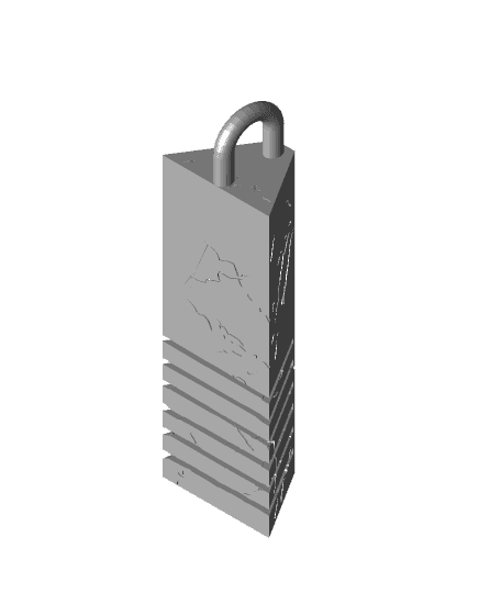 Small Earth Stone Pendant 3d model