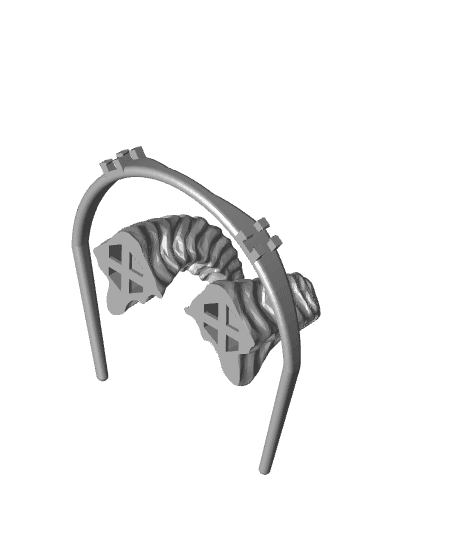 Headband with Troll Horns 3d model