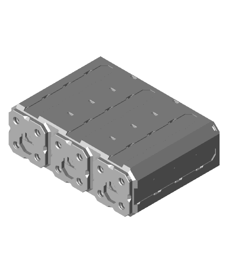 3x1x2 - Topped Multipoint Rail - Multibin Shell 3d model