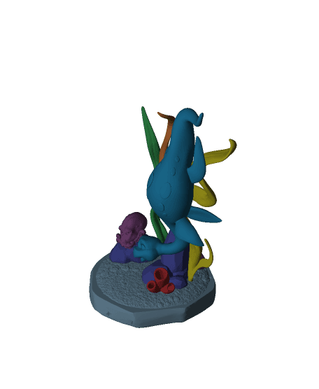 Tessy and Chipper | Lock Ness Monster 3d model