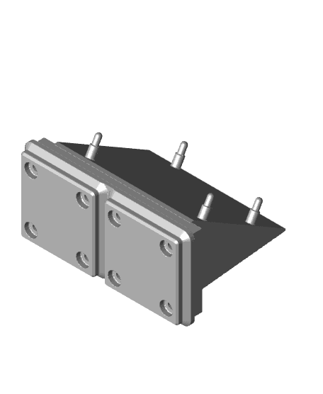 Gridfinity Angled Arduino Board Mount (Ports Left) - Remix 3d model