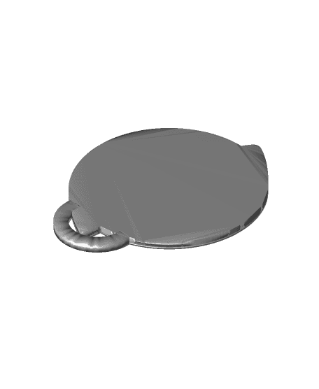 Yin Yang Cat Keyring 2 3d model