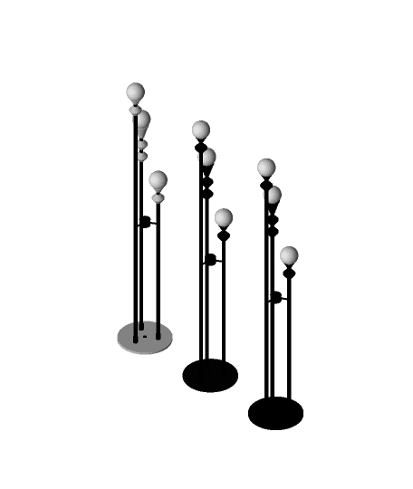 Dome Trio floor lamp, SKU. 16591 by Pikartlights 3d model