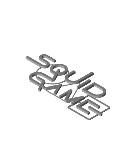 Squid Games Logo 3d model