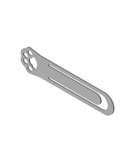 Cat paw Bookmark 3d model