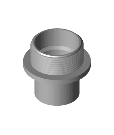 Tank Connector / 1.5" BSP / 40mm / Plain / Threaded 3d model