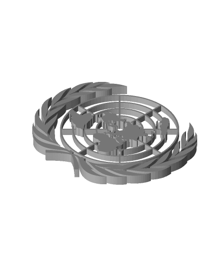 United Nations Emblem 3d model