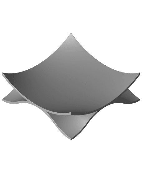 Modern Fruit Bowl Curved 3d model