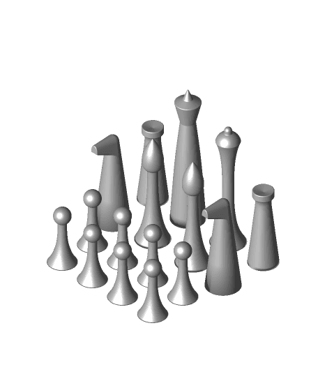 Herman Ohme's Chess Set 3d model