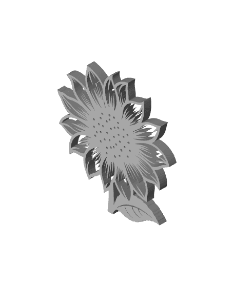 sunflower wall art floral wall decor garden decoration 3d model