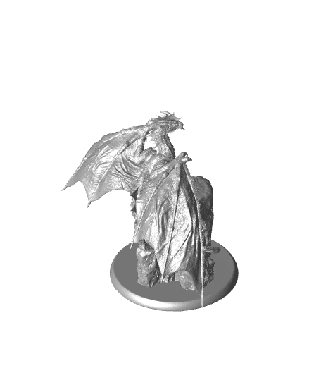 Young Silver Dragon 3d model