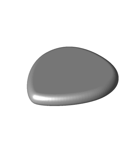 Guitar Pick 3mm 3d model