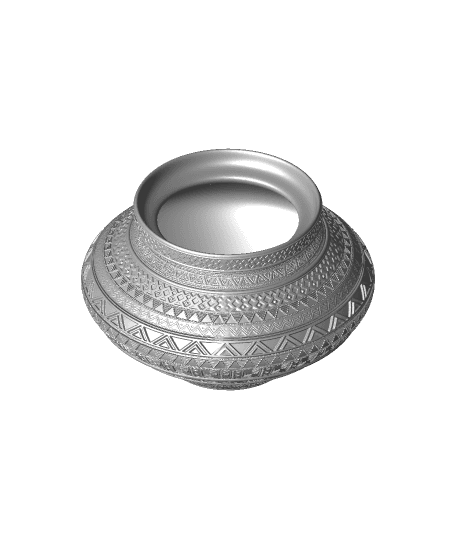 Aztec Print Pot/Bowl 3d model