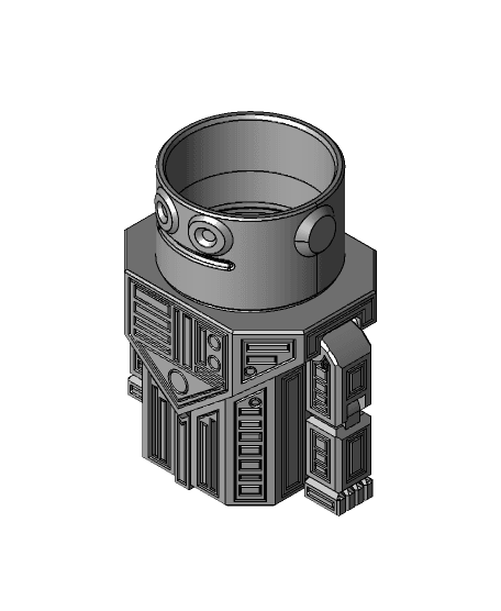 16oz Articulated Print in Place Robot Remix of Blank Can Cup RETURNS! 3d model