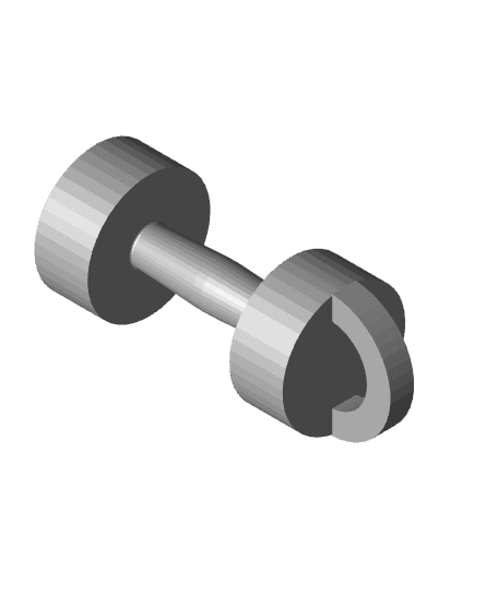 Dumbbell keychain 3d model