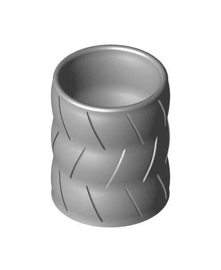 Customizable Filament Pencil Cup Holder Desk 3d model