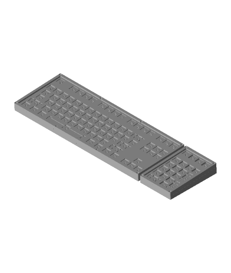 Prototype: 3D Printed HOT SWAP Mechanical keyboard. 3d model