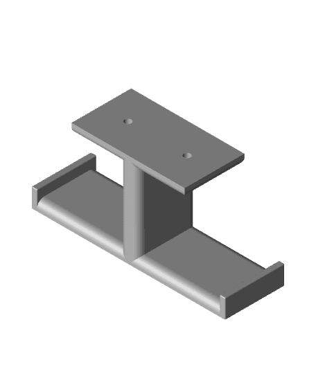 Underdesk Headphone Storage Hanger 3d model