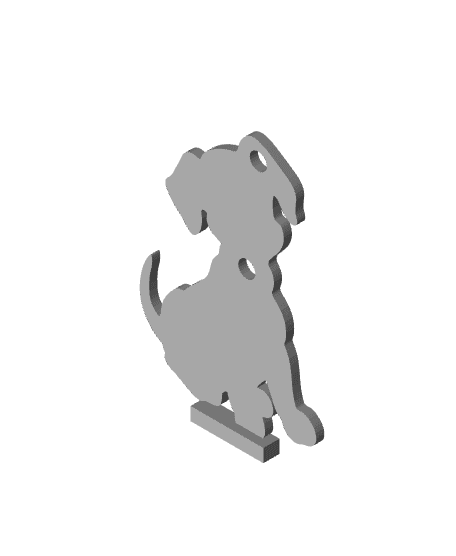 Dog shaped instant photos frame holder 3d model