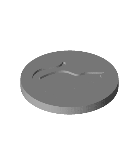 cat coin 1 euro.stl 3d model