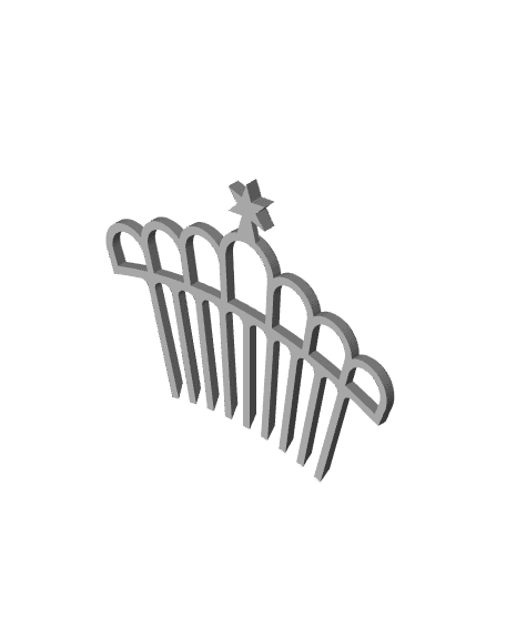 Crown hairpin 3d model