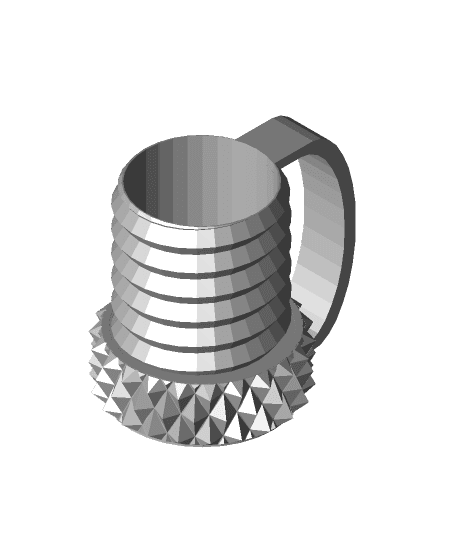 Knurled Nut & Bolt Koozie 3d model