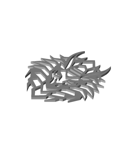 Crown dragon hairpin  3d model