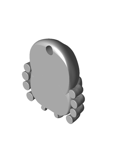 Jumping Spider Keychain 3d model