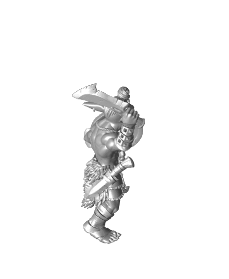 Goblin Fighter - With Free Dragon Warhammer - 5e DnD Inspired for RPG and Wargamers 3d model