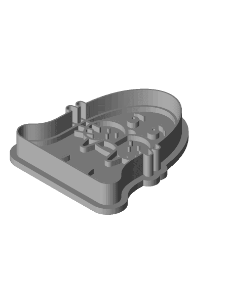 cookie cutter walrus - cutter and stamp 3d model